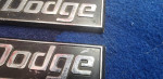 Vintage New Old Stock "Chassis By Dodge" Metal Badge Emblem