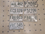 YOM license plates for collector vehicle (permanent reg.) 1954-1996