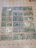 YOM license plates for collector vehicle (permanent reg.) 1954-1996
