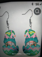 Seven pairs if bew earrings.  Three each