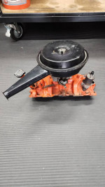 SBC Intake Manifold, 2 BBL Carb, Distributor and Air Cleaner