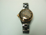Watch Geneva Diamond Black Ceramic Quartz 85102L Excellent Cond