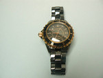 Watch Geneva Diamond Black Ceramic Quartz 85102L Excellent Cond