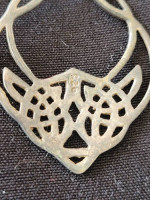 Estate Sterling Silver Angel Wing Pendant on 18 in Snake Chain