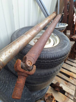 Driveshaft  49 1/2" outside snap rings older Chevrolet, good used
