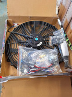 Black Horse Racing 16" cooling fan complete with wiring temp switch ne