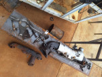 Right And left exhaust manifolds  with all hardware,heat shield 85 Che