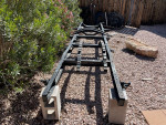 1956 chevy 3600 truck frame, axles, and 235 engine