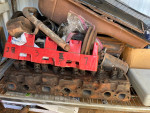 1956 chevy 3600 truck frame, axles, and 235 engine