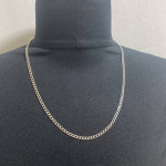 925 Sterling Silver Flat Chain Link Necklace 20"
