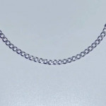 925 Sterling Silver Flat Chain Link Necklace 20"