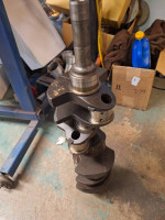 3U 390 ford crankshaft .010/.010 ,set 8 rodsdecent used condition