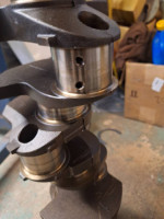 3U 390 ford crankshaft .010/.010 ,set 8 rodsdecent used condition