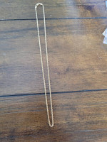 Estate 14K Yellow Gold Skinny Rope Chain. 17.25 Inches, 2mm.
