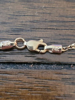 Estate 14K Yellow Gold Skinny Rope Chain. 17.25 Inches, 2mm.