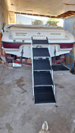 Folding steps for loading