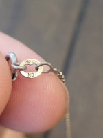 Estate Sterling Silver 42in. Box Chain With Large Cross