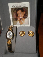 New Sarah Coventry Watch and Earring Set