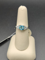 Sterling Silver & Blue Topaz Ring