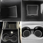 13PCS Cup Holder Liner and Door Storage Liner Mats Fit Tesla Model 3
