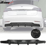 Tesla Model3 V Style Rear Bumper Diffuser - Forged Carbon Fiber