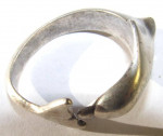 Dolphin Ring Sterling Size 8.5 or 9 Adjustable