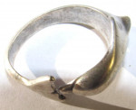 Dolphin Ring Sterling Size 8.5 or 9 Adjustable