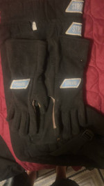 Racing jacket gloves helmet