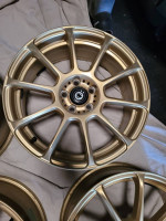 Konig Runlite 17X7.5 5X100 ET45 Gold Rims/ Wheels