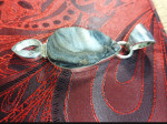 NEW Sterling Silver 925 Pendant Necklace -  Agate and Topaz
