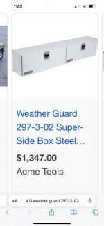 Weather guard side box tool box new