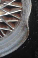 Tire (Newer) on Bent Aluminum Rim (225/60R16)