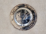 Original OEM 1937 Ford V8 Car 12-1/2" Hubcap Center Cap Wheelcover