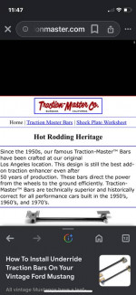 TRACTION MASTER TRACTION BARS NEW CAMARO NOVA AND OTHERS