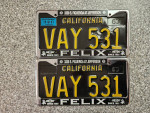 1967 California License Plates, DMV Clear Guaranteed