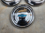3 OEM 1951-1953 Chevrolet Belair 210 150 Dog Dish Hubcap Center Cap
