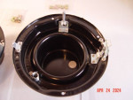 1955 Chevrolet Headlight Buckets. One Pair, Brand New w Clips