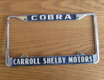 Cobra Carroll Shelby Motors license plate frame