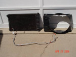 1968-1972 Chevelle, Used Radiator, Shroud, Cooler Lines.