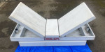 Delta 902000 White Compact Steel Gull Wing Dual Lid Truck Box