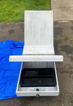 Delta 902000 White Compact Steel Gull Wing Dual Lid Truck Box