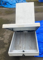 Delta 902000 White Compact Steel Gull Wing Dual Lid Truck Box