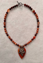Cool Necklace with Reversible Tibetan Pendant of Agate & Silver