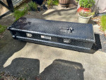 Truck bed tool / cargo box with key.