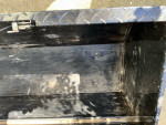 Truck bed tool / cargo box with key.