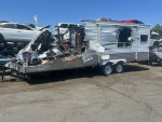 COMPLETE 5K DROP SPINDLE TRAILER AXLES W/BRAKES-SPRINGS & TIRES