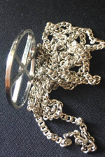 Sterling Silver Vintage Antaya Chi Rho Pendant Necklace