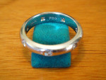 Vintage Ladies 18K White Gold & Diamond Wedding Ring