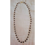 Rose Quartz & Amethyst Bead 17in. Long Necklace with 14 Kt Gold Clasp