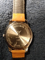 Vintage LST Rhinestone Women’s Watch with Glossy Tan Band